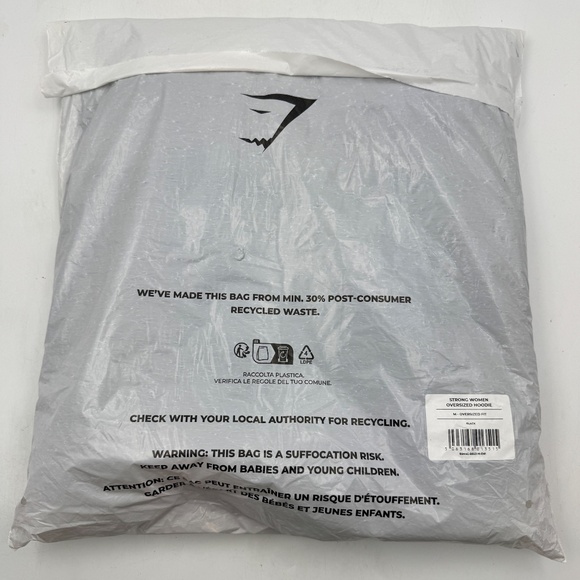 NEW Gymshark Strong Woman Oversized Hoodie Black - Picture 4 of 6